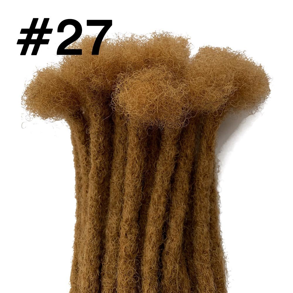 Wholesale Locks Brazilian Virgin Human Hair Extensions Full Handmade Crochet Dreadlocks Width 0.4CM Chocolate Brown