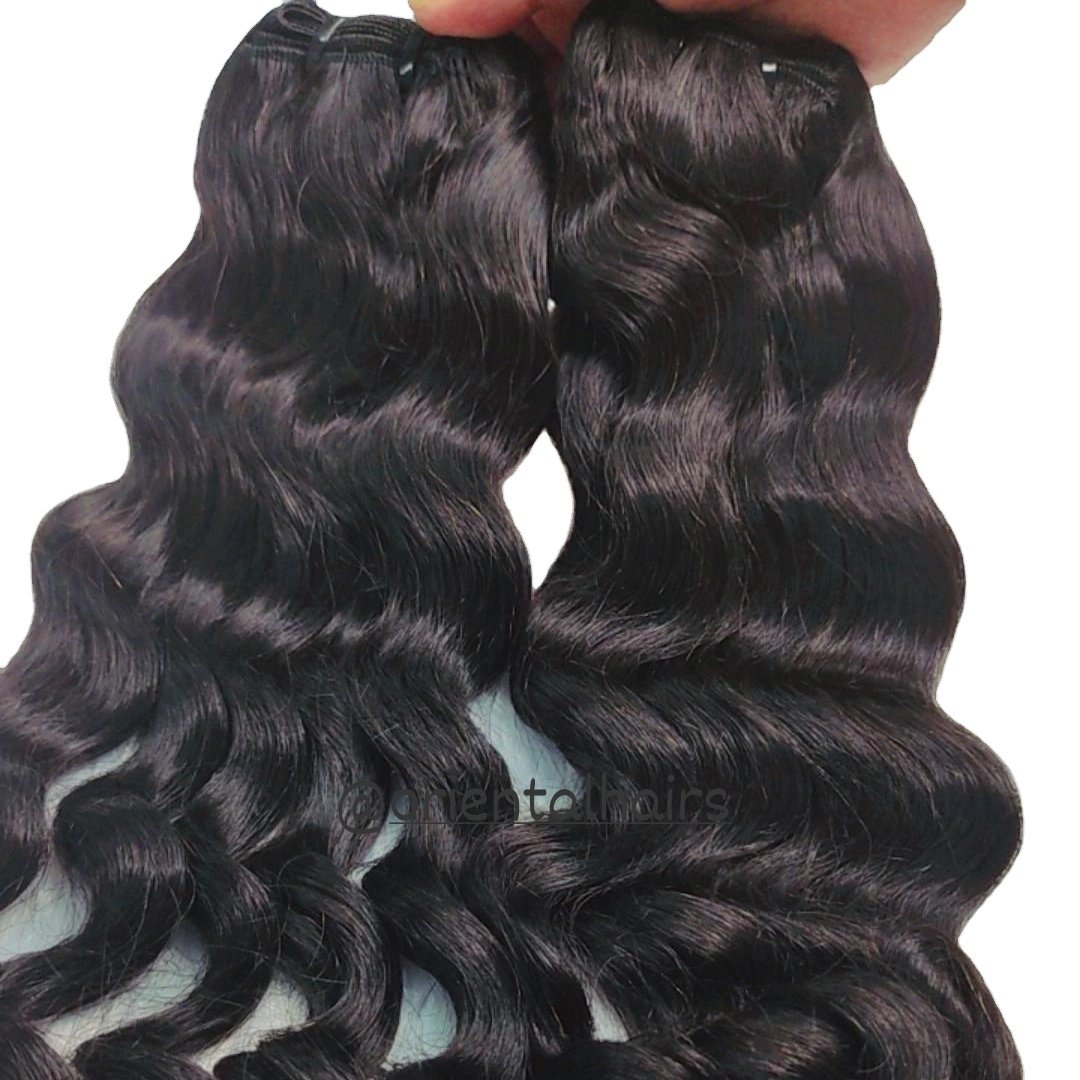 High Quality Natural Water Wavy 100% Raw Unprocessed Virgin Indian Human Hair Bundle Product Long Human Hair Extension 2021