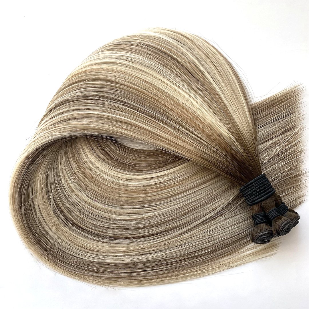 2024 New Trend Invisible 100% Human Hair Extension Thick Ends New Hand Tied Genius Weft