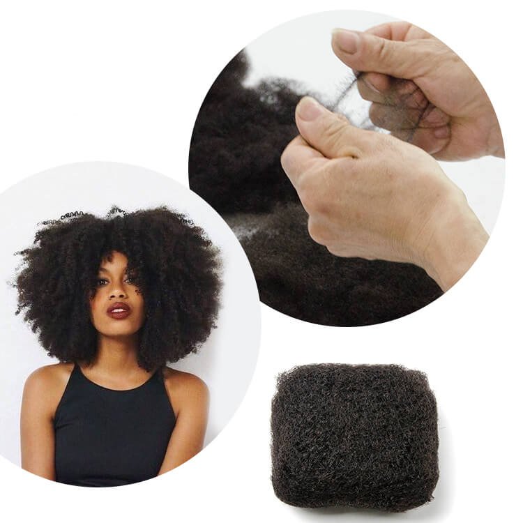 Cheveux Naturel Crochet Afro Kinky Bulk Human Hair for Hair Dreadlock Easy to Bleach and Dye