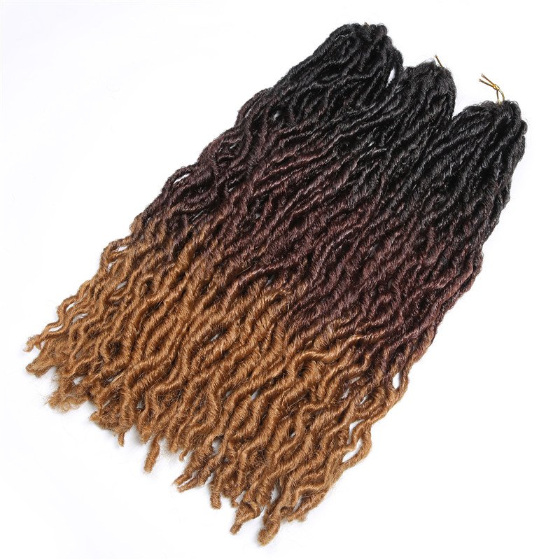 gpsy locs hair extension ombre brown 3tone Color new Faux Locs Crochet Braiding Hair