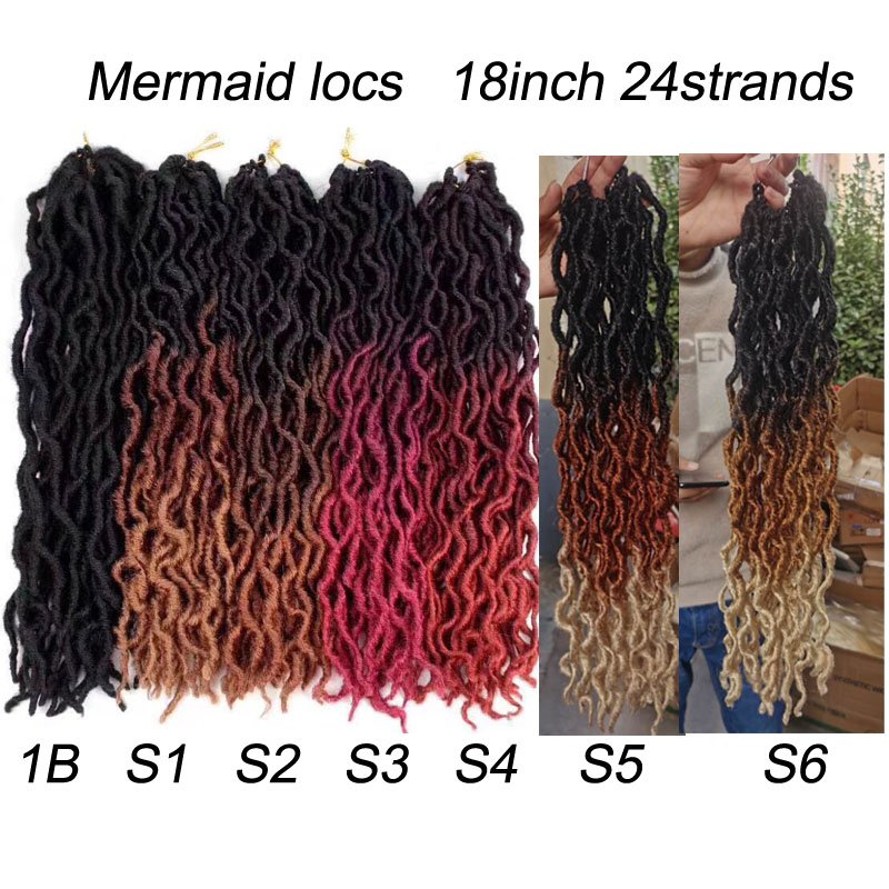 gpsy locs hair extension ombre brown 3tone Color new Faux Locs Crochet Braiding Hair