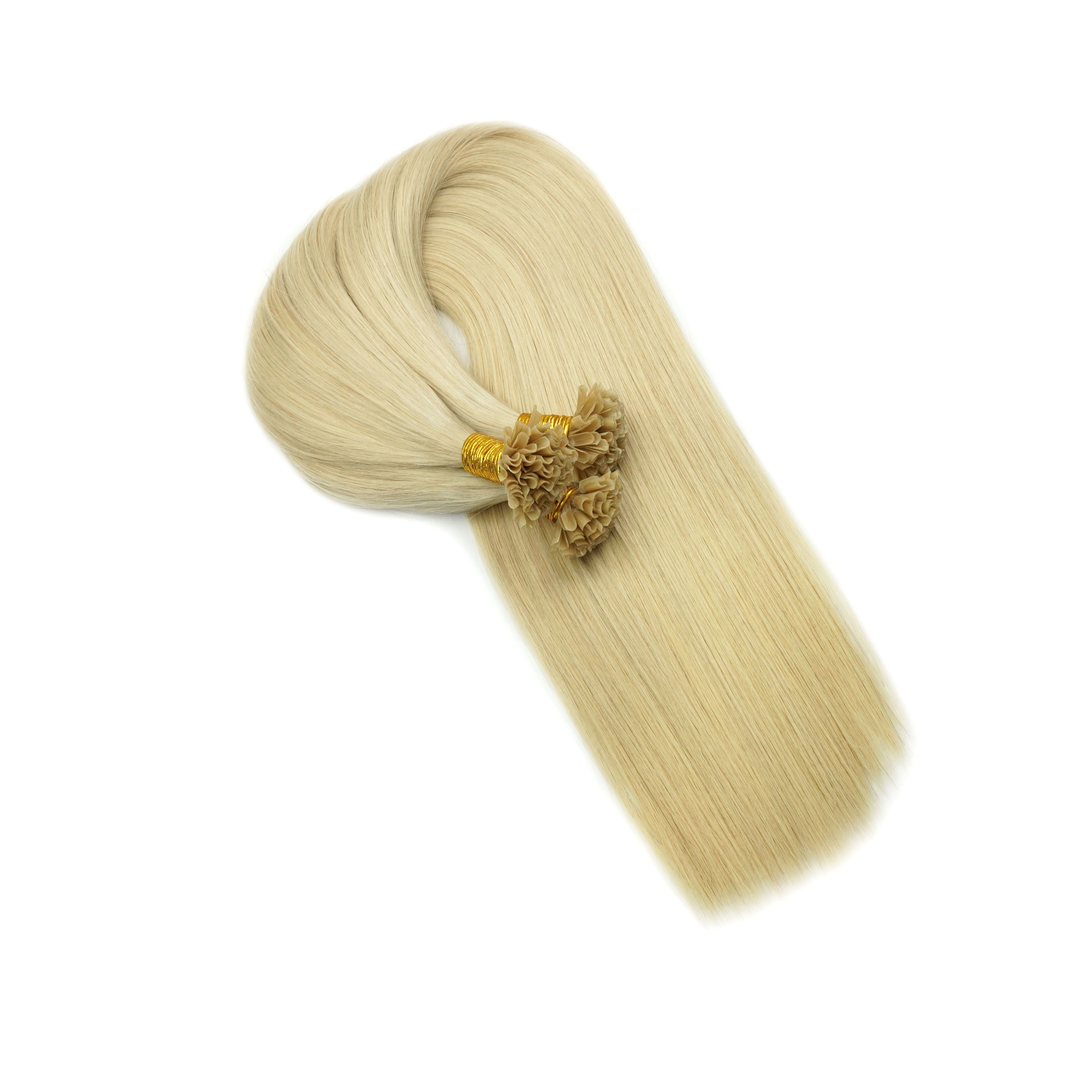 Advanced Aesthetics No Shedding No Tangle Human Hair Extension Raw Cuticle Aligned Keratin U Tip Human Hair Bundles