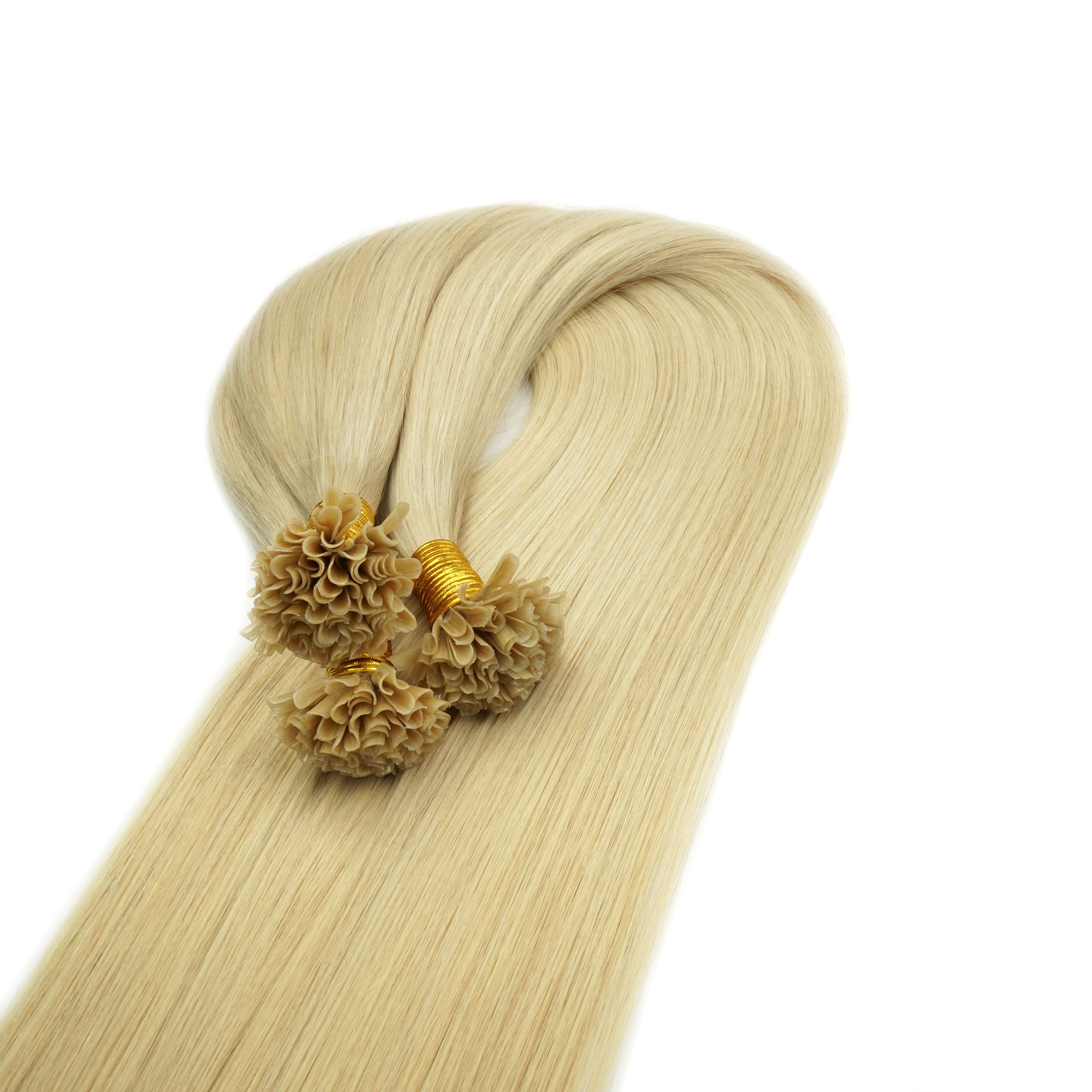 Advanced Aesthetics No Shedding No Tangle Human Hair Extension Raw Cuticle Aligned Keratin U Tip Human Hair Bundles