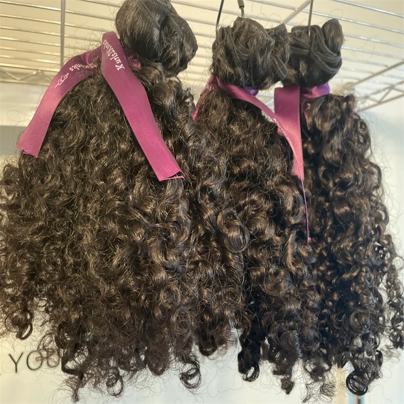 15A Cambodian Remy Wholesale Unprocessed Deep Water Wave Afro Curly Raw Hair Weft Bundles Human Hair Extensions