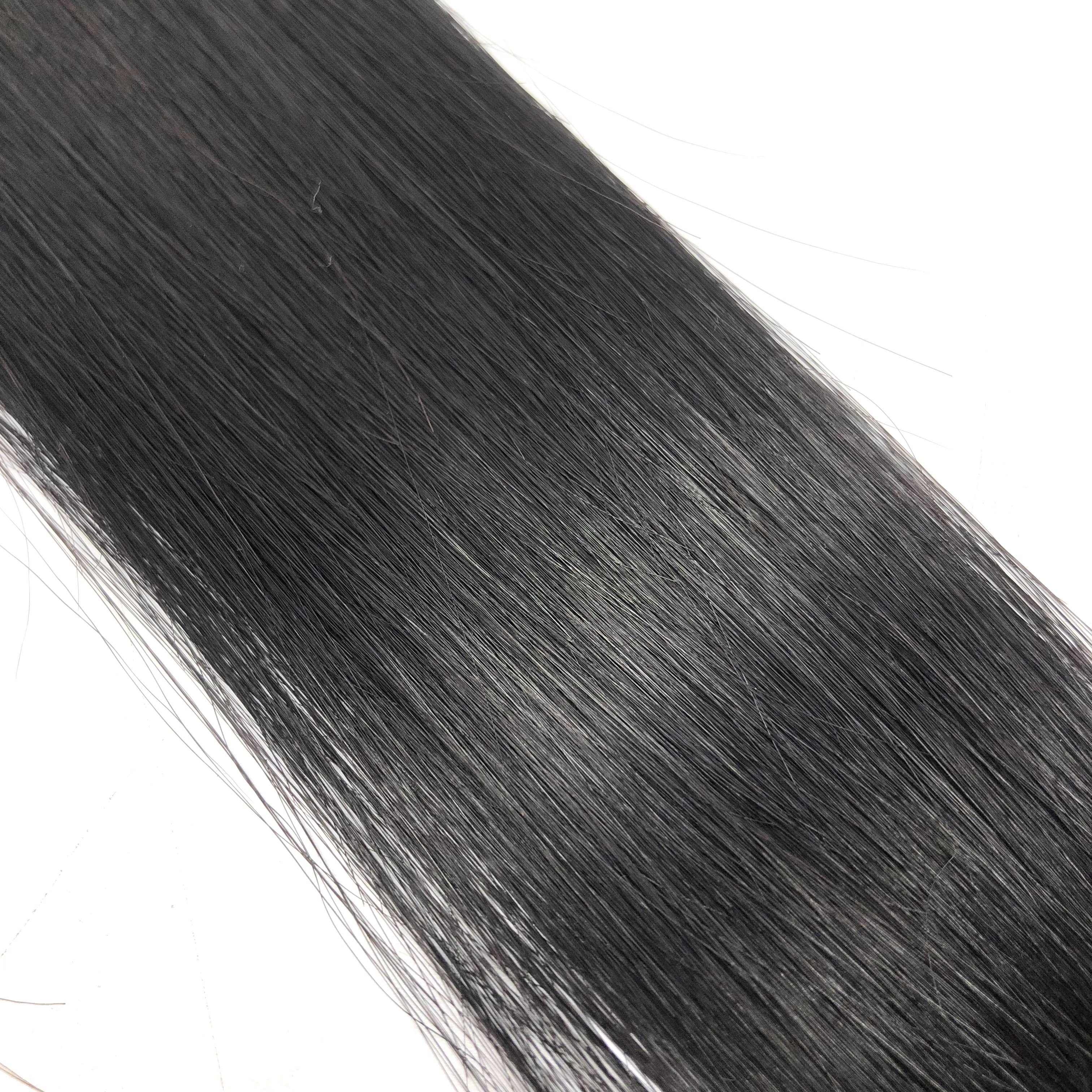 AU wholesale 100 human female mini hair volumizer Remy hair clip in invisible natural black brown women hair extension