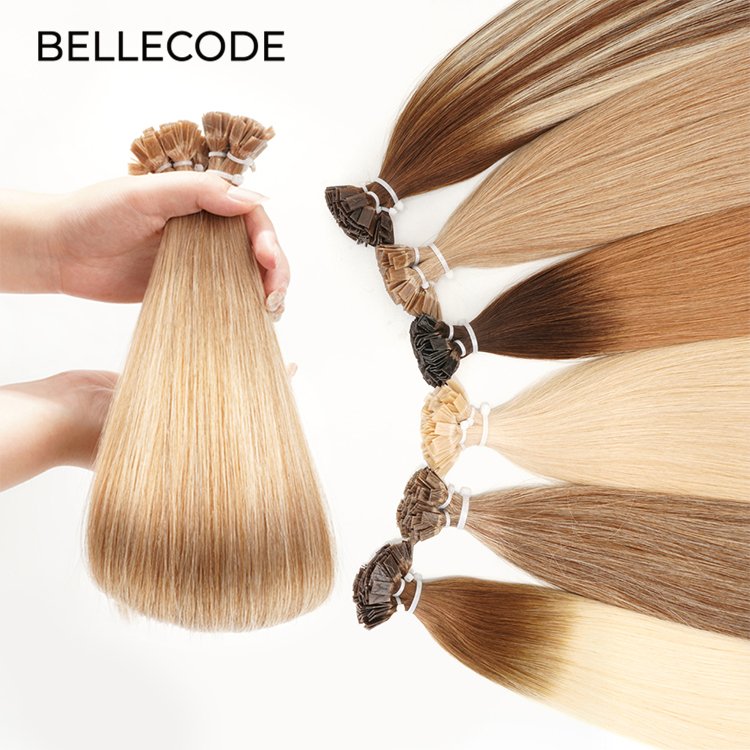 Single Donor Full Cuticle Aligned 100% Pre-Bonded Remy Hair Keratin Prebonded Slavic Russian Flat Tip Hair Extension Human