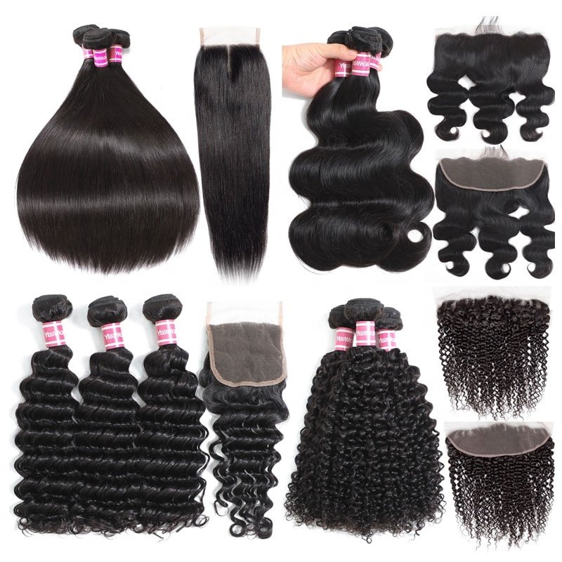 High Quality Raw Human Hair Bundles Vendores 9a-10a Brazilian Cuticle Aligned Hair Bundles Wholesale Remy Human Hair Extensions