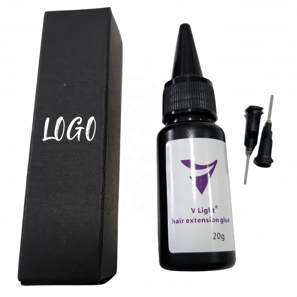 Factory Wholesale virgin human hair extensions cuticle Aligned Hair V light hair extension machine glue kit