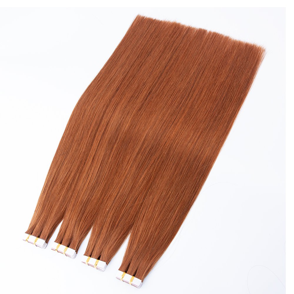 Red wine color #99j straight tape in hair extension full end cuticle intact human hair tape in extensions