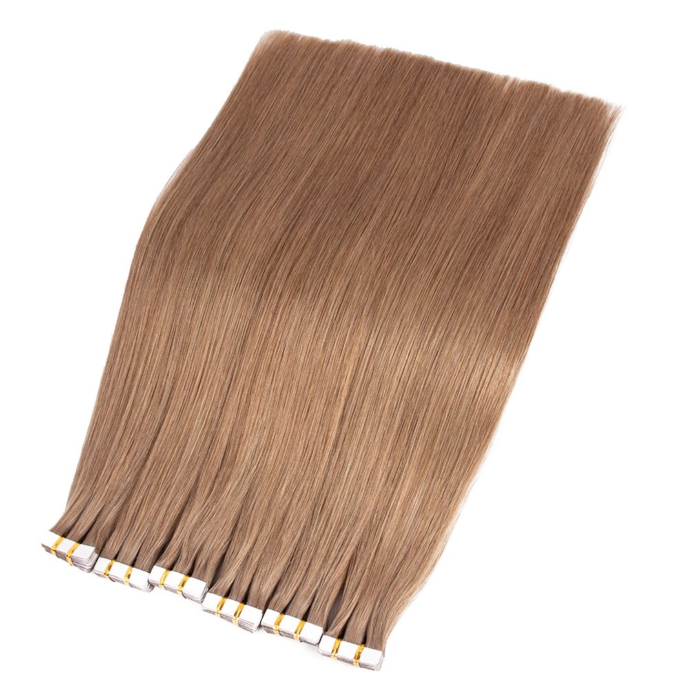 Red wine color #99j straight tape in hair extension full end cuticle intact human hair tape in extensions