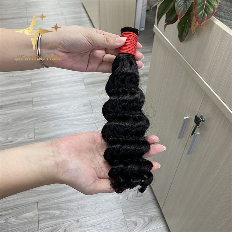 Human Braiding Hair Deep Wave Bulk Human Hair for Braiding No Weft Virgin Curly Human Hair braiding
