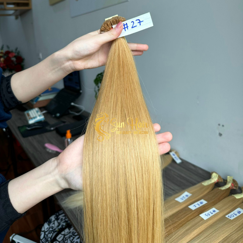 Hot Colors Product Super Double Drawn 22" 100% Vietnamese Virgin Human Keratin Flat Tip Hair Extensions By Sun Hair Company