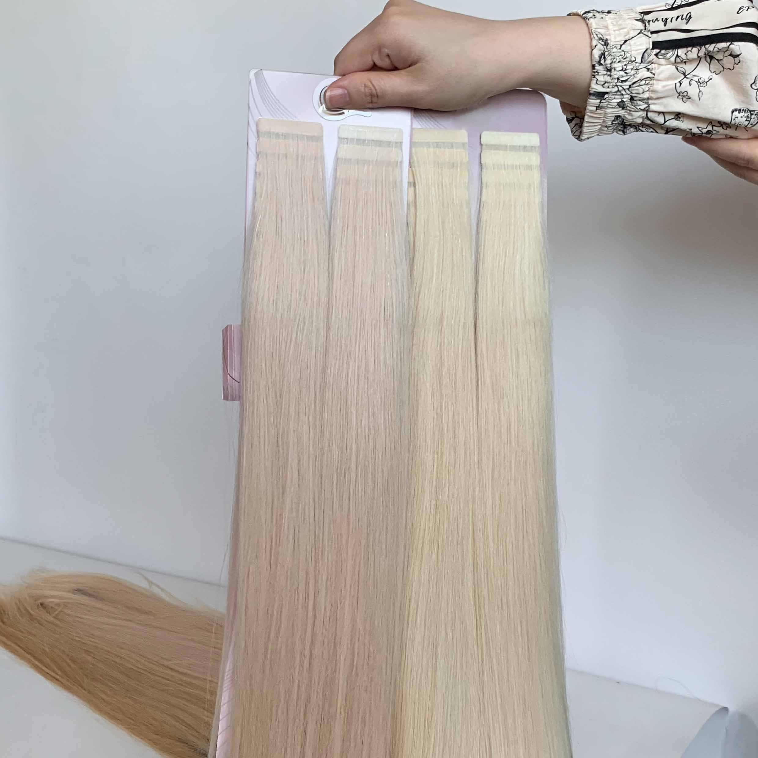 Fasimei high quality cuticle aligned hair products factories semi invisible tape in human hair extensions russian hair colors