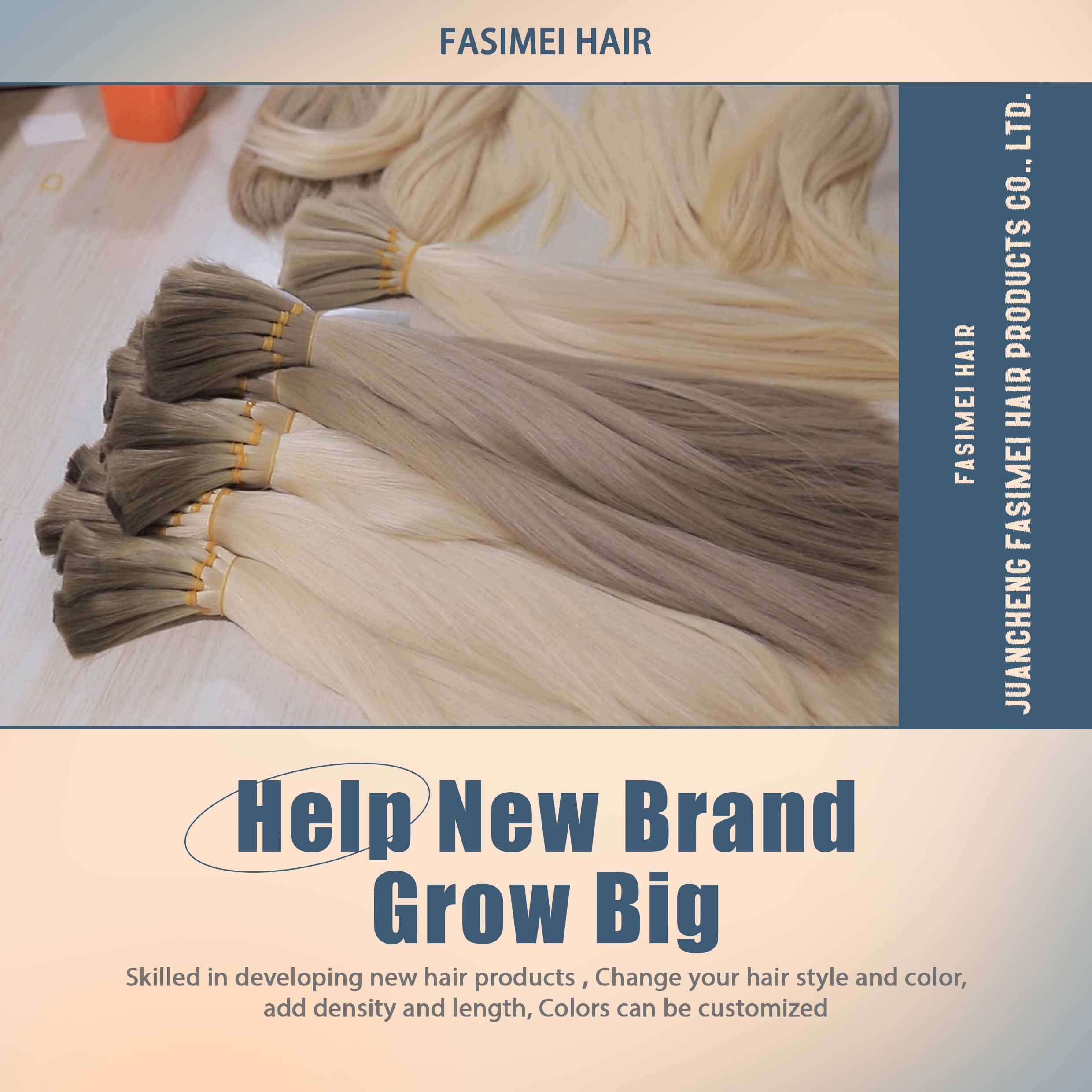 Fasimei high quality cuticle aligned hair products factories semi invisible tape in human hair extensions russian hair colors