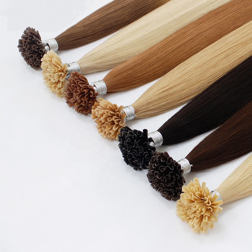 supplier russian hair top quality remy human keratin nail u tip hair double drawn hair extensions nail u tip