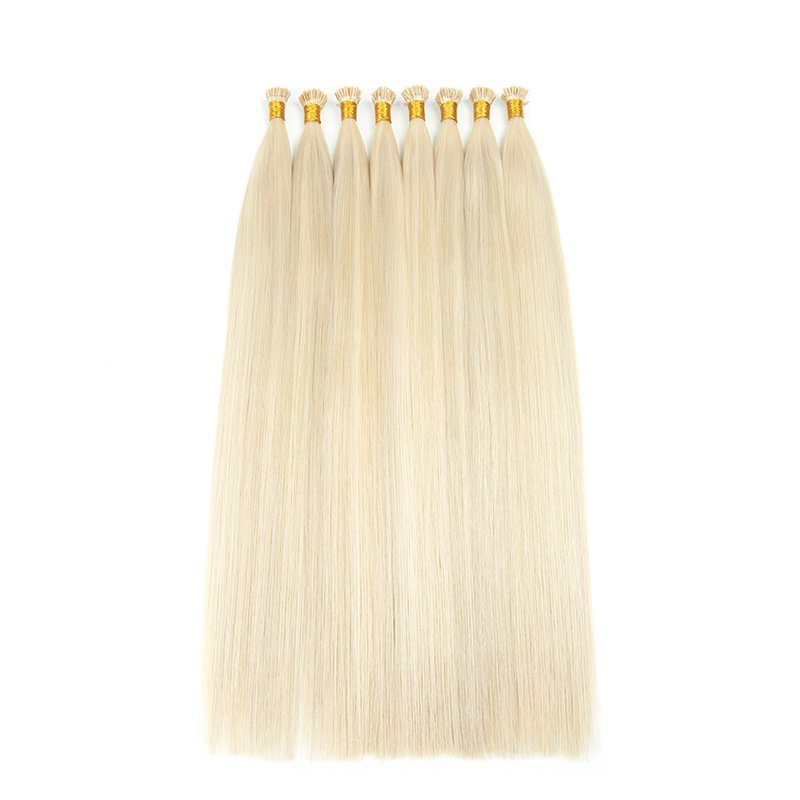 Natural Black Pre Bonded Stick I Tip Human Hair Bundles Brazilian Bulk Hair Microlinks Body Wave I-Tip Hair Extensions