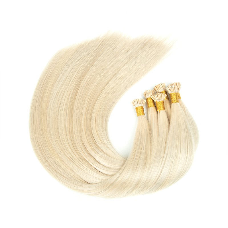 Natural Black Pre Bonded Stick I Tip Human Hair Bundles Brazilian Bulk Hair Microlinks Body Wave I-Tip Hair Extensions