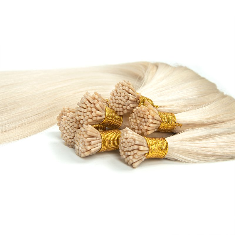 Natural Black Pre Bonded Stick I Tip Human Hair Bundles Brazilian Bulk Hair Microlinks Body Wave I-Tip Hair Extensions