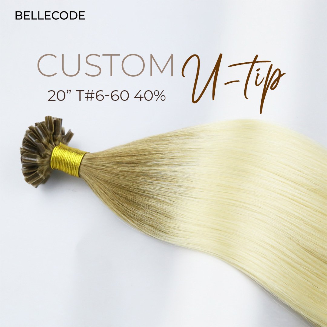 Bellecode New good quality european raw hair u tip extensions full cuticle i/u/v/tip/nano ring hair extensions & wigs