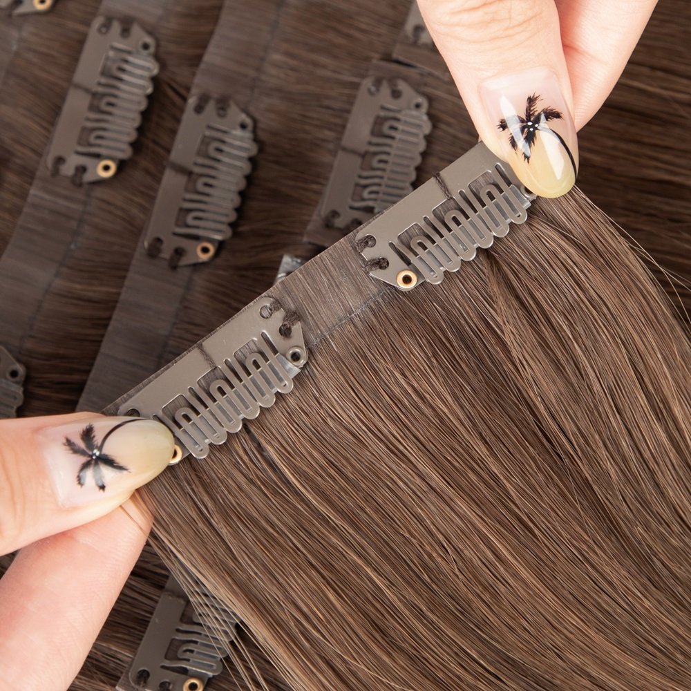 Thick Wavy 22inch Platinum Blonde Single Piece 100% Human Remy Clip Hair Mongolian Long One Piece Human Clip In Hair Extension