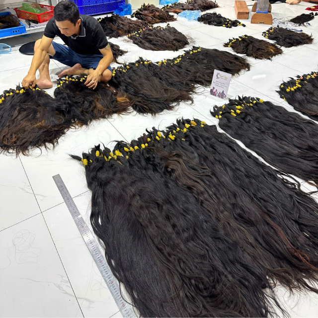Wholesale Product Raw High Quality Full Cuticle Aligned One-donor and Baby Natural Color 100% Raw Vietnamese Human Hair