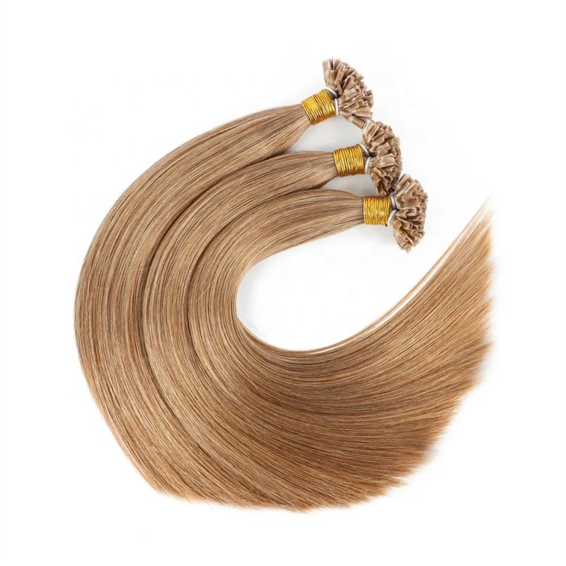 Hot selling natural flat tip hair extensions virgin u tip hair extension double drawn straight i tip human hair extensions free