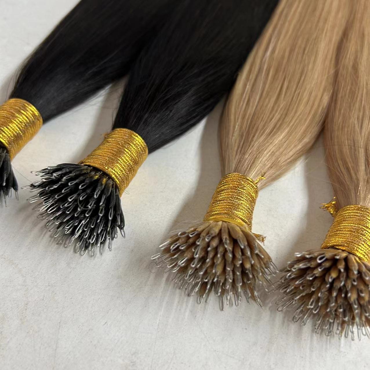 Double Drawn Pre-Bonded Straight Style Chinese Remy Human Hair Extension Customized 100% Remy Nano Ring Tip European Hair