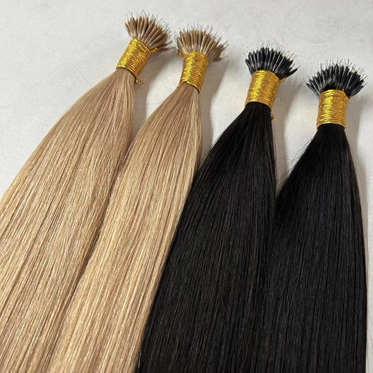 Double Drawn Pre-Bonded Straight Style Chinese Remy Human Hair Extension Customized 100% Remy Nano Ring Tip European Hair
