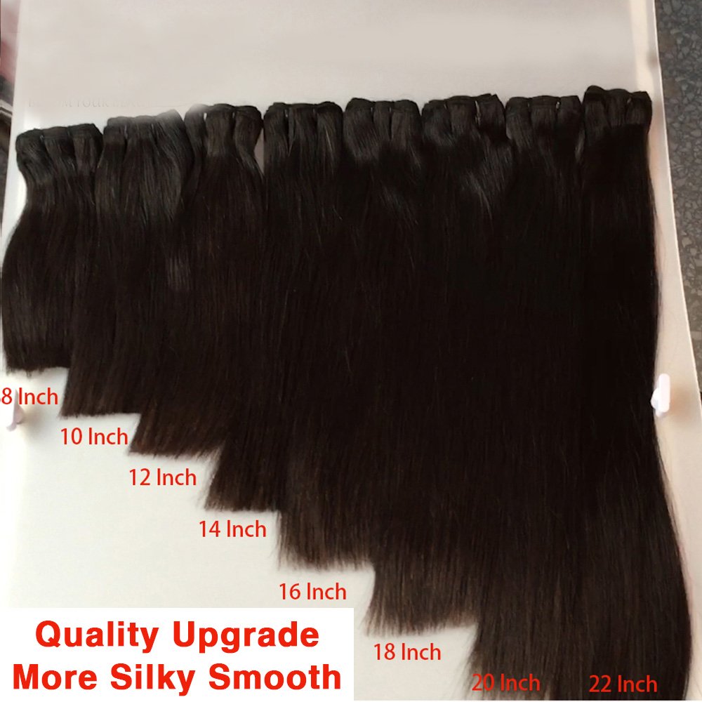 Super Double Drawn Virgin Hair Bundles Arabella Brazilian Straight Hair 100% Human Remy Hair Extensions