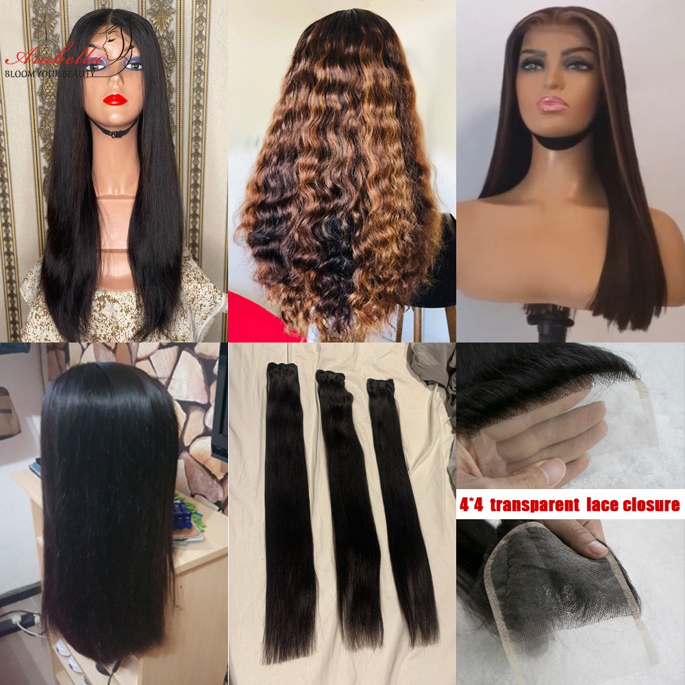 Super Double Drawn Virgin Hair Bundles Arabella Brazilian Straight Hair 100% Human Remy Hair Extensions