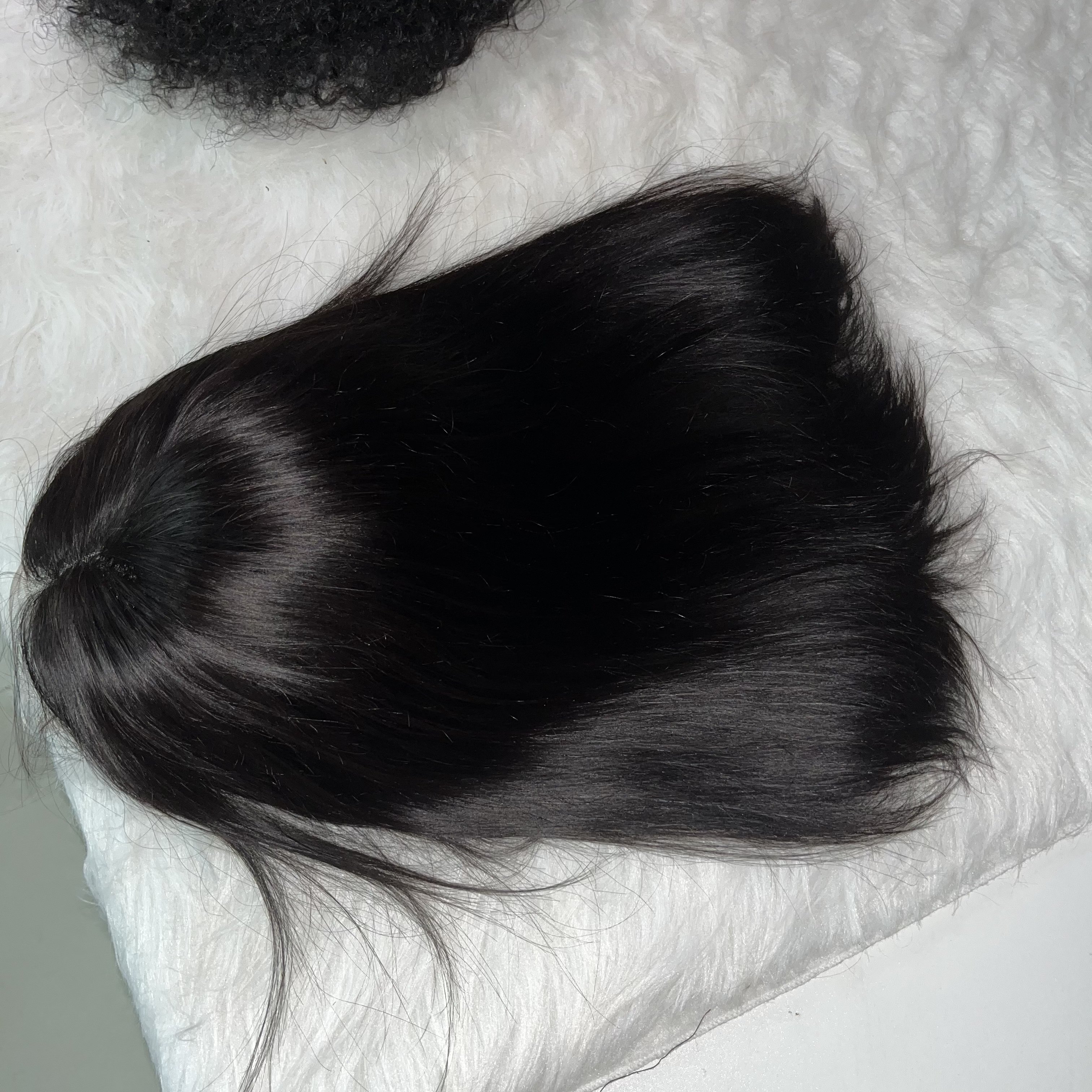 100% Raw Human Hair Extensions 5 by 5 Lace Closure Curly Wig Burmese Curl Straight Frontal Wig For Women