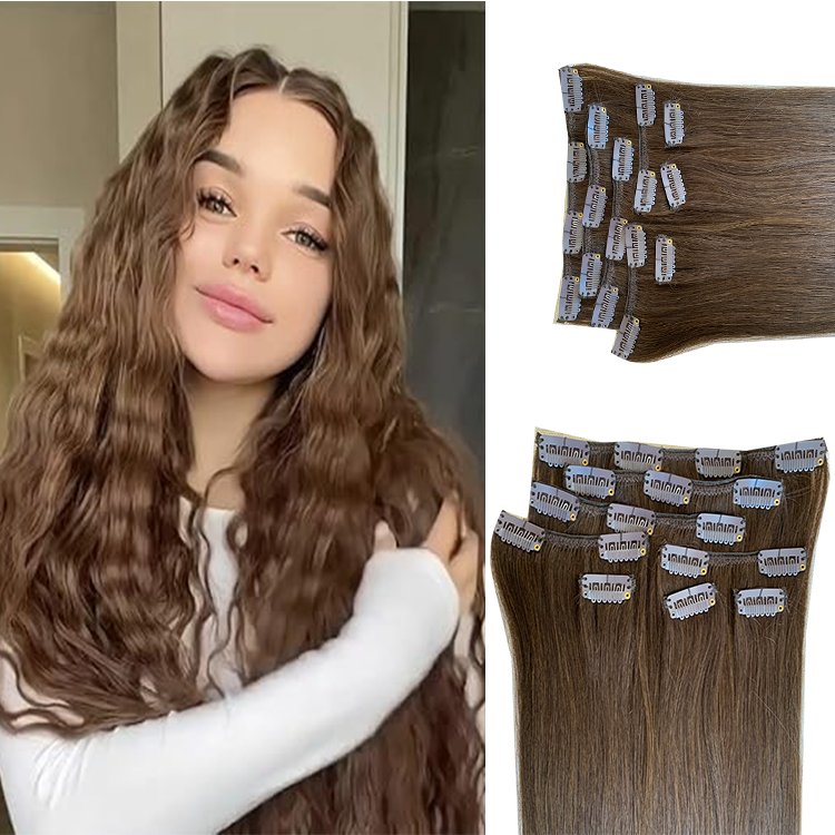 Natural Super Premium Quality Persian Blue Streaks Clip in Hair Extension Remy Human Hair By Exporters