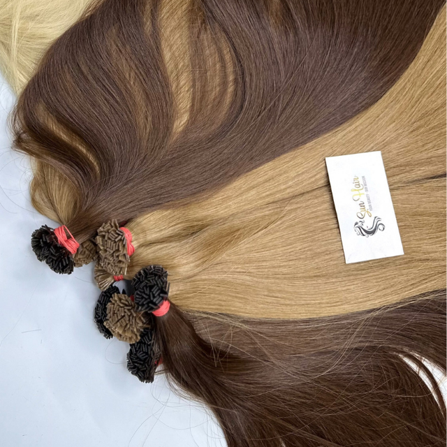Wholesale Hot Trend Vietnamese High Quality Hair Keratin Flat-Tip SDD Light & Dark Brown Color 100% Remy Human Hair Extensions