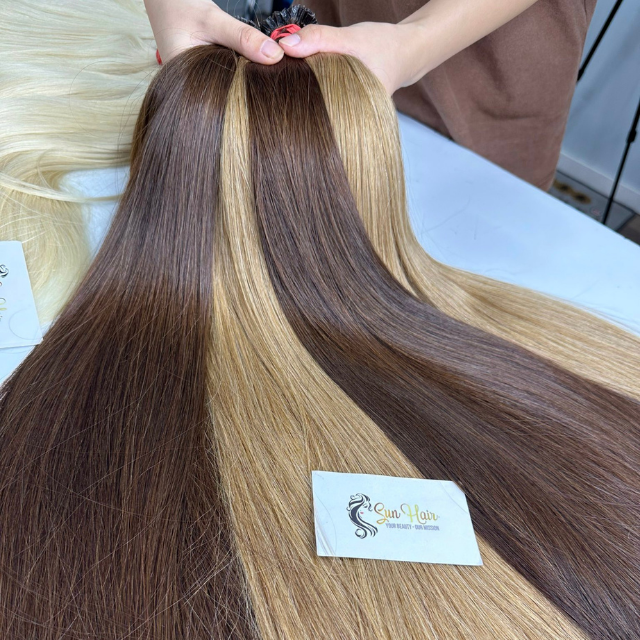 Wholesale Hot Trend Vietnamese High Quality Hair Keratin Flat-Tip SDD Light & Dark Brown Color 100% Remy Human Hair Extensions
