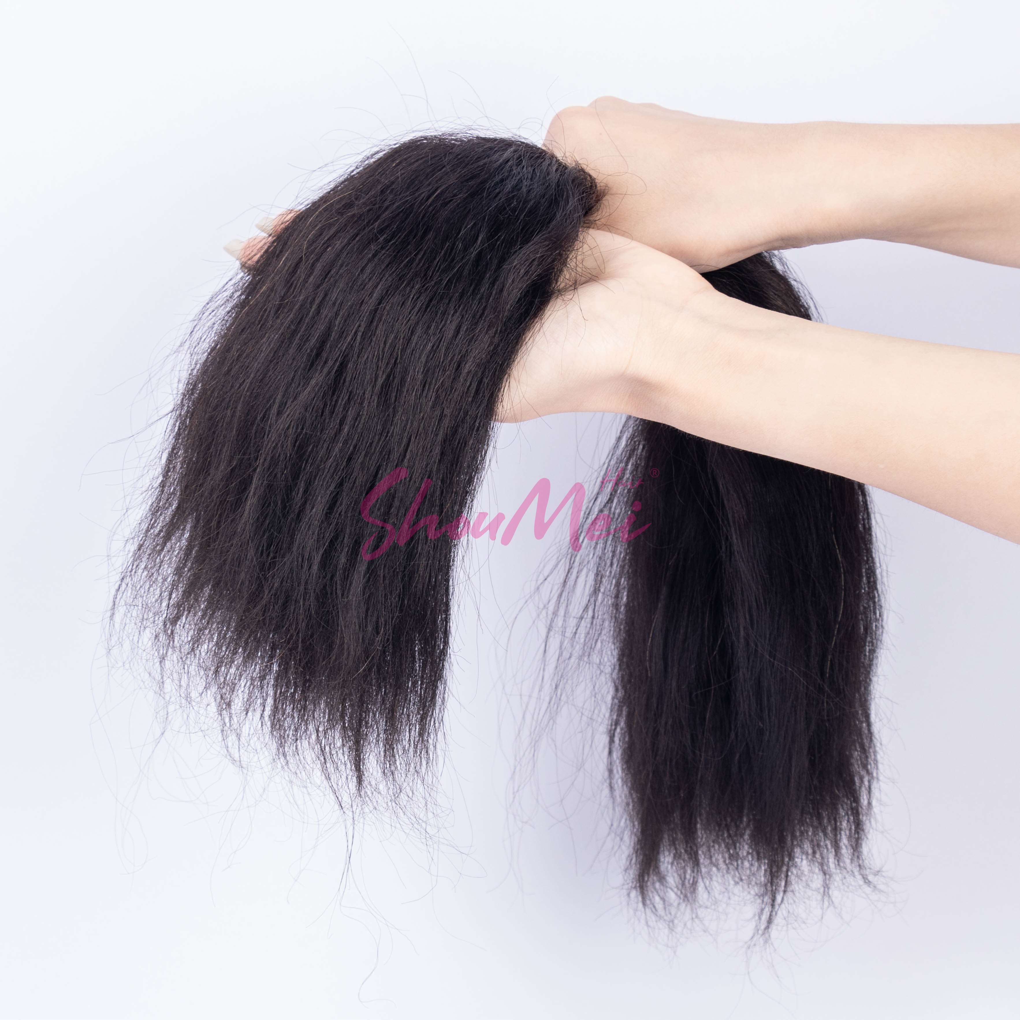 Wet And Wavy Bulk Human Hair For Braiding 100% Raw Hair Boho Braids Braiding Bundle Hair Extension