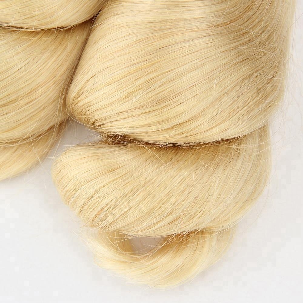 Wholesale Hair Bundles Import 613 Color Russian Blonde Hair Loose Wave Human Hair Extensions Bundle