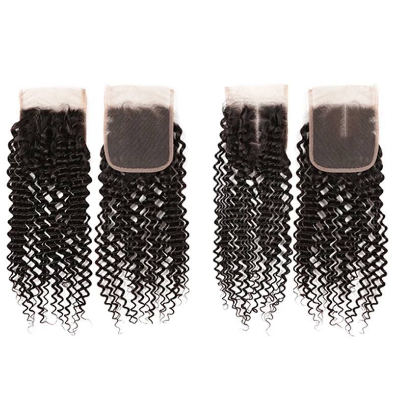 Raw Curly Brazilian Hair Bundles Human Hair Extension Vendors Wholesale Bundles With Frontal Closures