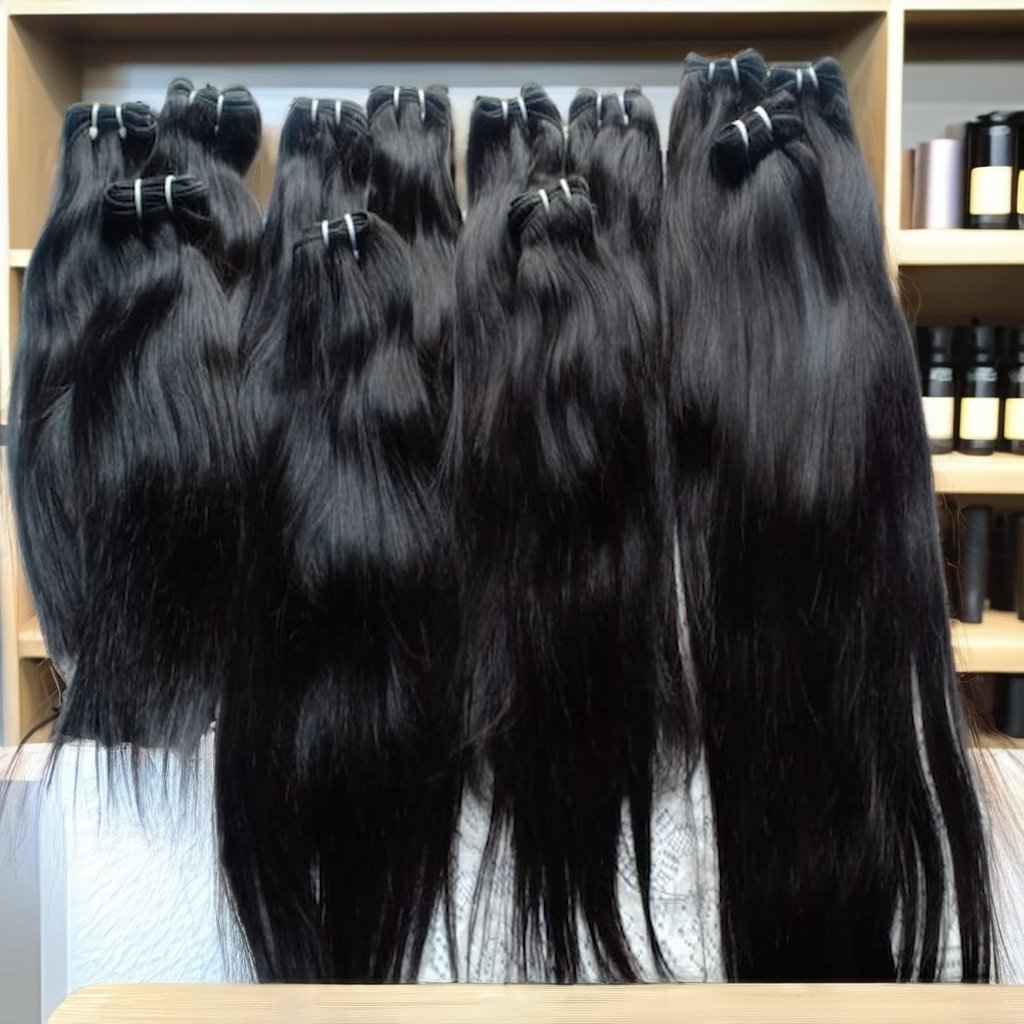 Unprocessed Human Hair Extensions Raw Cabello sin procesar Indian Wave Style Crudo Extensiones de Cabello Humano raw hair