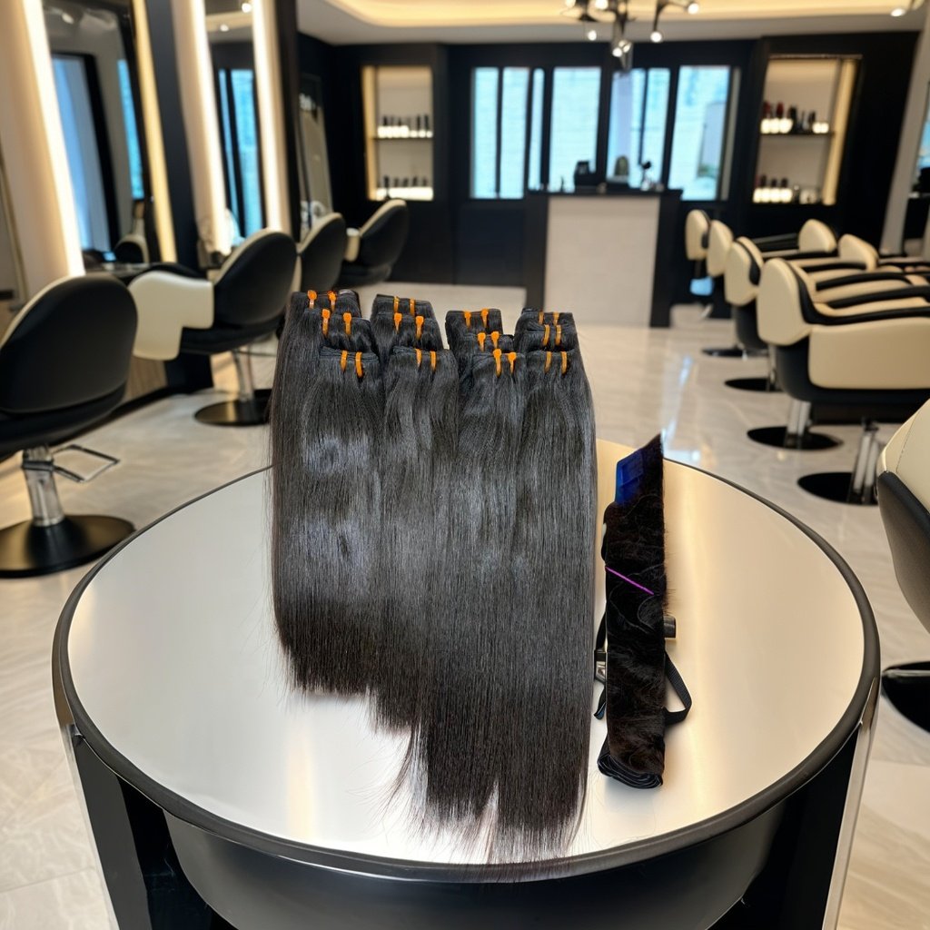 Unprocessed Human Hair Extensions Raw Cabello sin procesar Indian Wave Style Crudo Extensiones de Cabello Humano raw hair