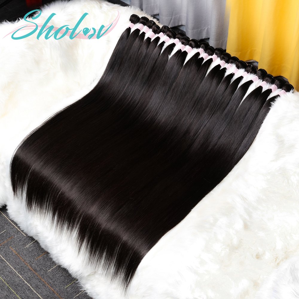 Brazilian Cuticle Aligned Silky Straight Natural Wave Curly Double Drawn Virgin Natural Human Hair Extensions bundles