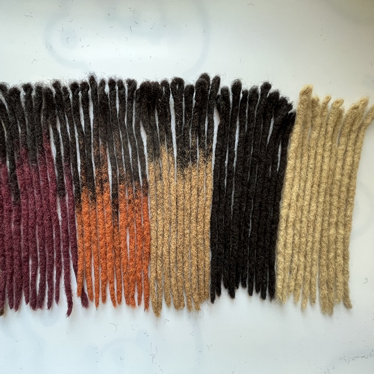 factory wholesale Indian 100% black human virgin hair afro kinky extension Permanent loc women female handmade crochet dreadlock