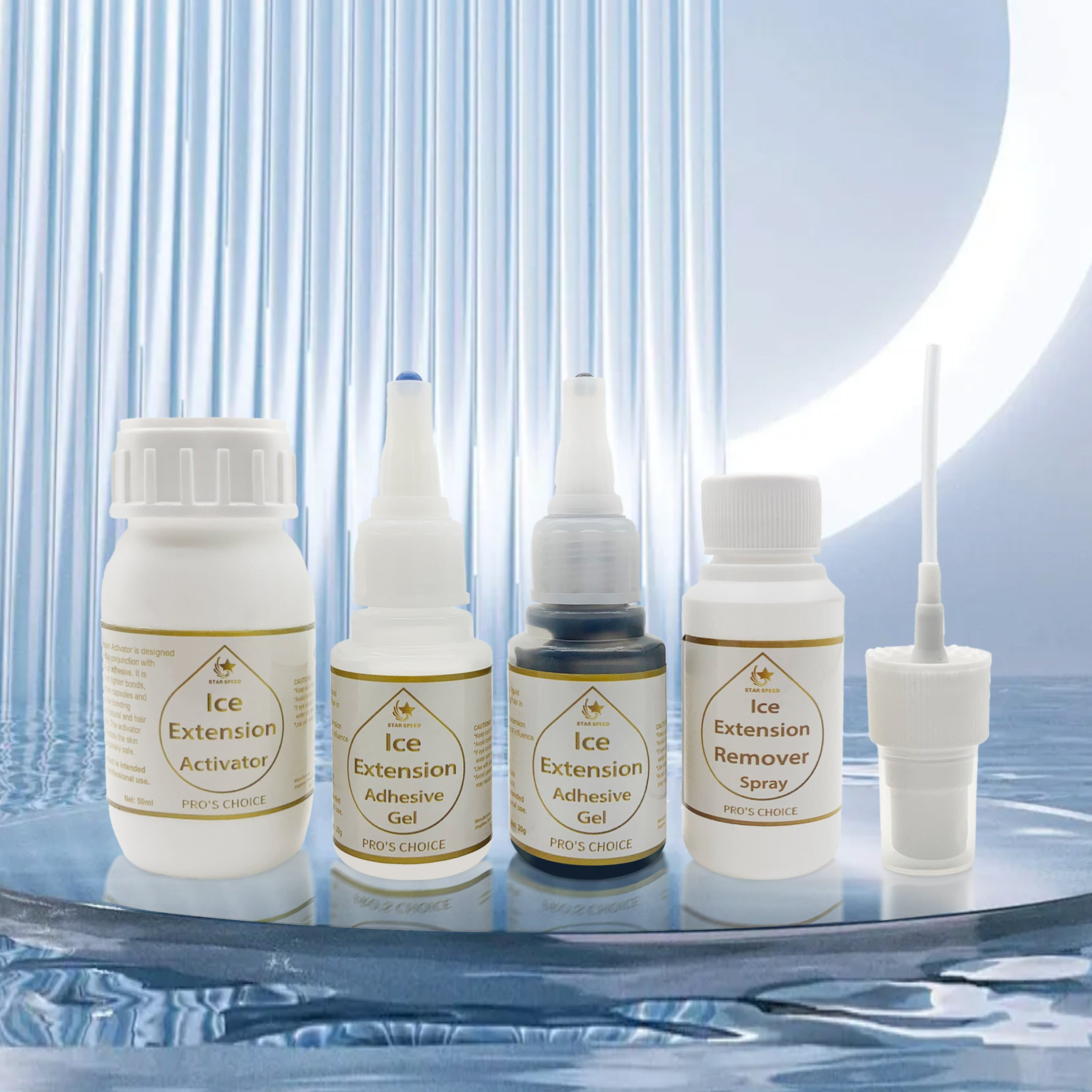 best hot sell fasimei whole set ice glue activator human hair extension glue Invisible Bonding Glue Extra Moisture Control