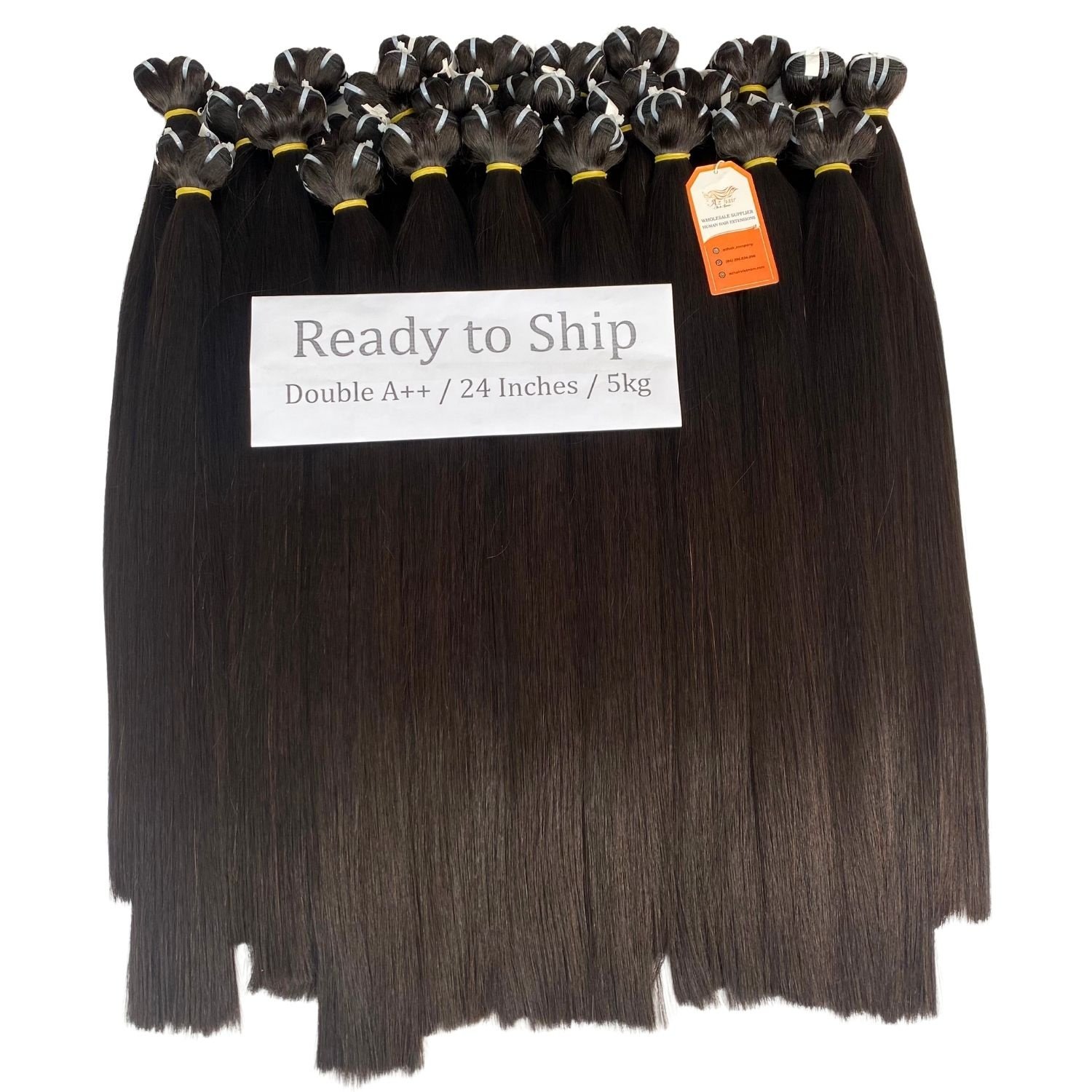 Natural Black Bone Straight Machine Weft Bundles Customized Color 100% Real Vietnamese Human Hair Extensions