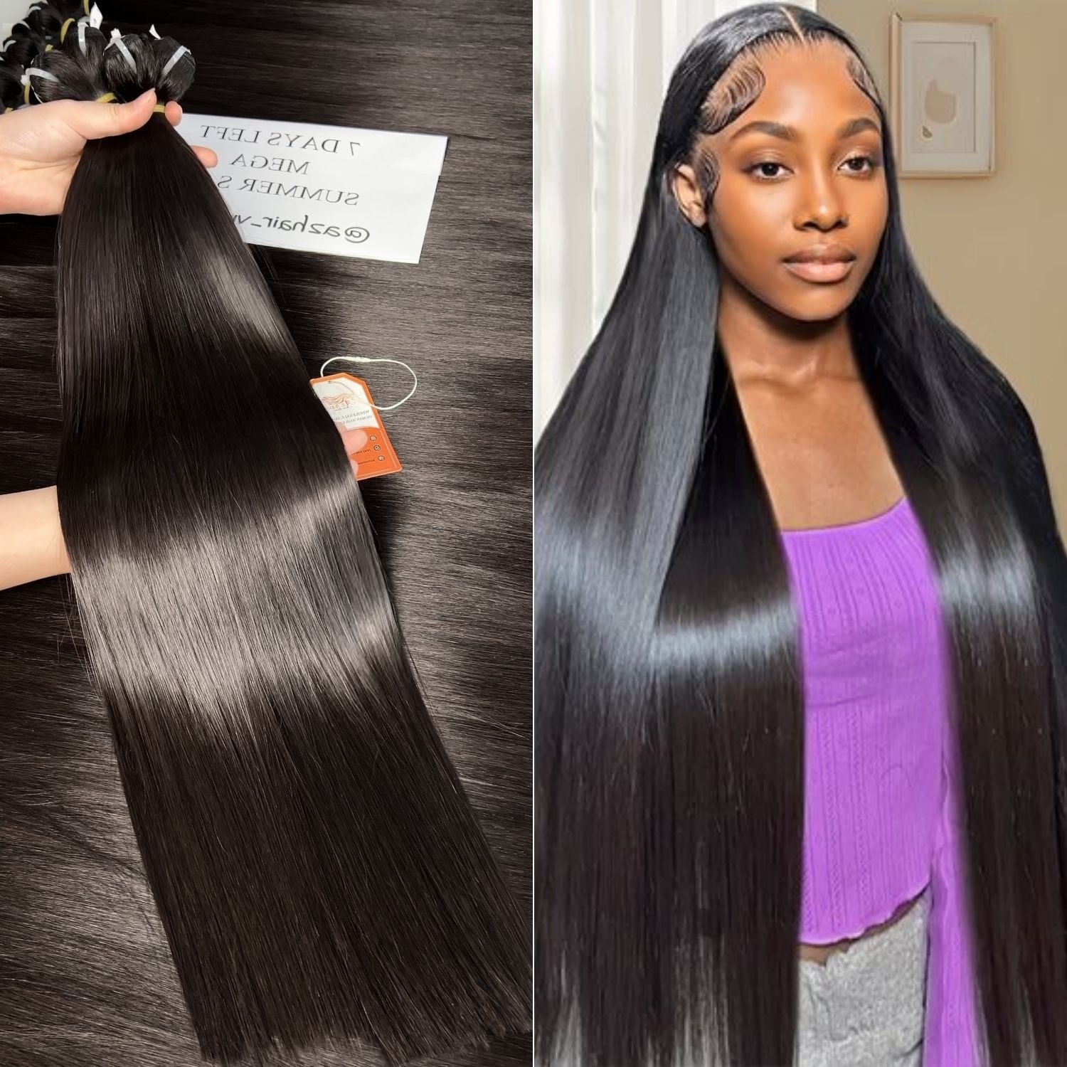 Natural Black Bone Straight Machine Weft Bundles Customized Color 100% Real Vietnamese Human Hair Extensions