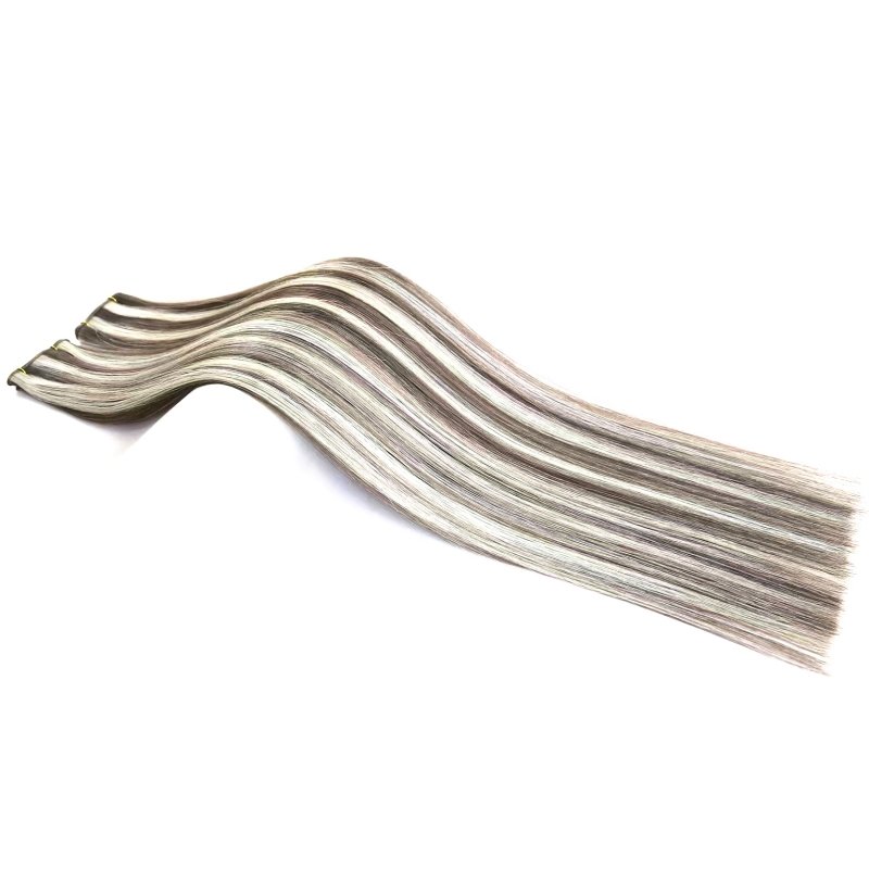100% Russian Remy Hair Weft Natural Black Brown Blonde Balayage Invisible Thinnest Genius Weft Human Hair Extensions