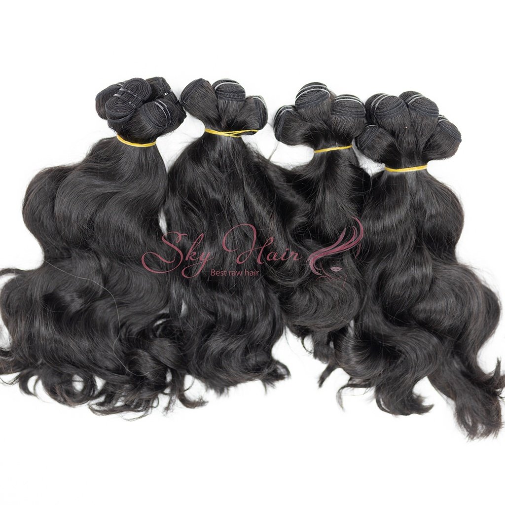 Human Cambodian natural Wavy Hair Bundles Natural Black Color Raw Deep Wave Hair 100% Vietnamese Human Hair Long Length