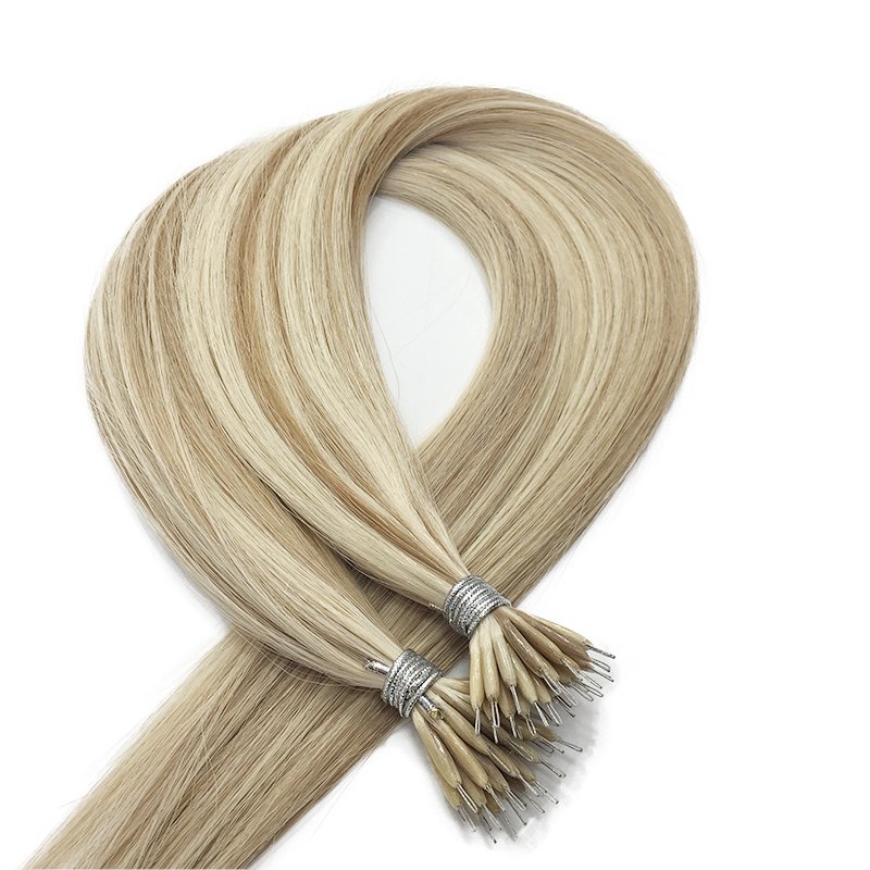 Wholesale 2024 Hot Selling Russian Double Drawn Pre Bonded Nano Ring Human Hair Extensions