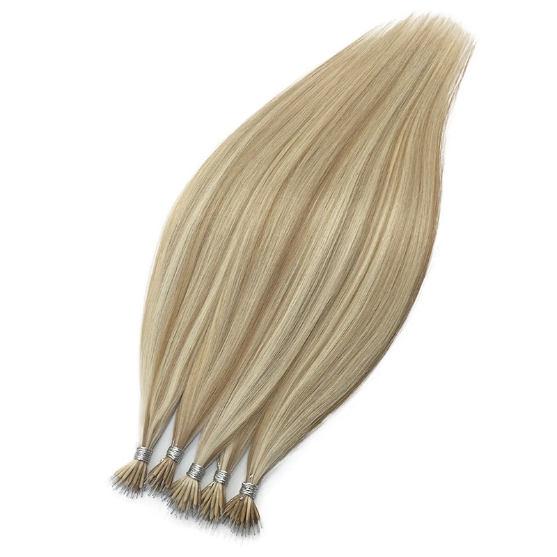 Wholesale 2024 Hot Selling Russian Double Drawn Pre Bonded Nano Ring Human Hair Extensions