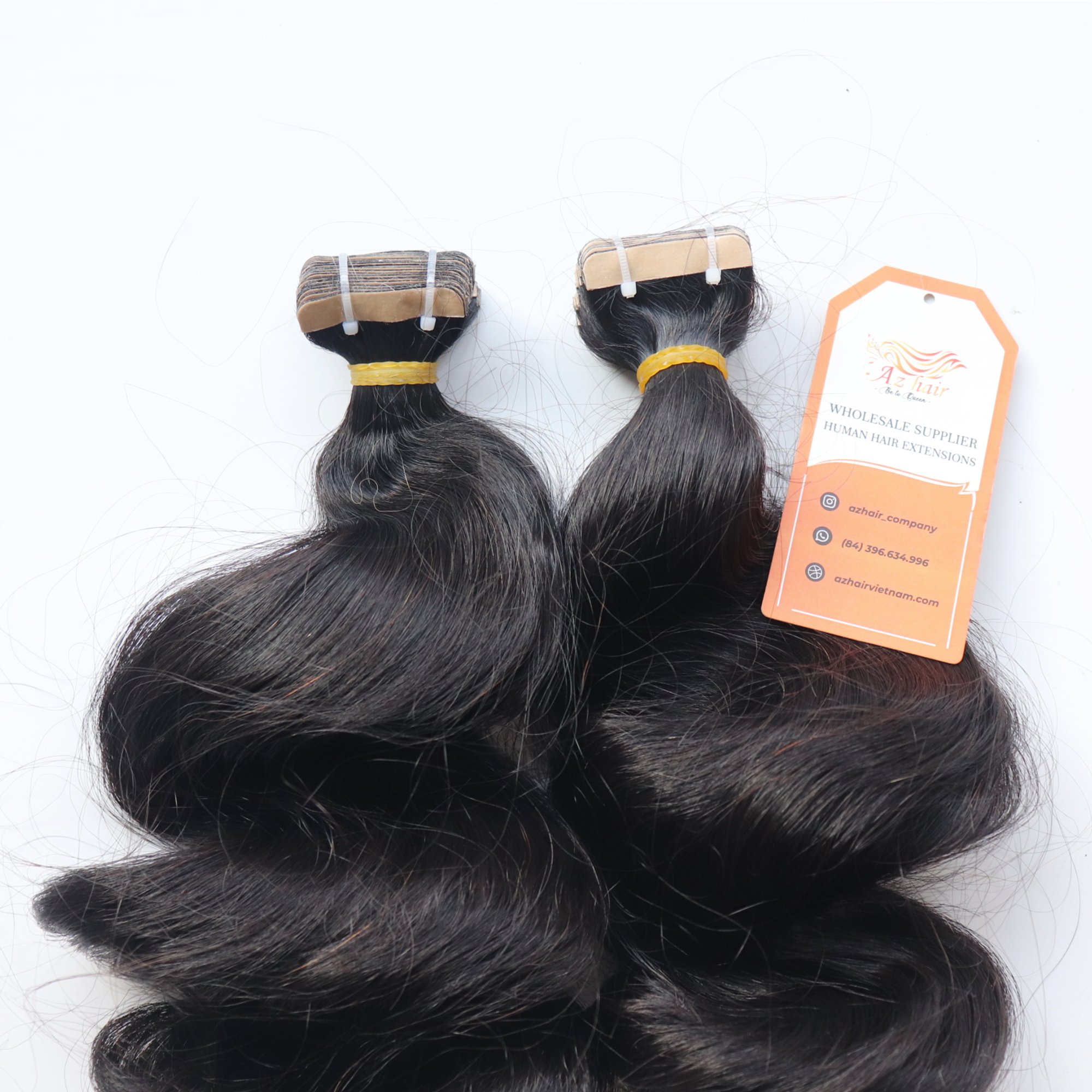 Wholesale Tape Hair Extension Vendor Cuticle Remy 100% Virgin Wavy Tape In Human Hair Extensions